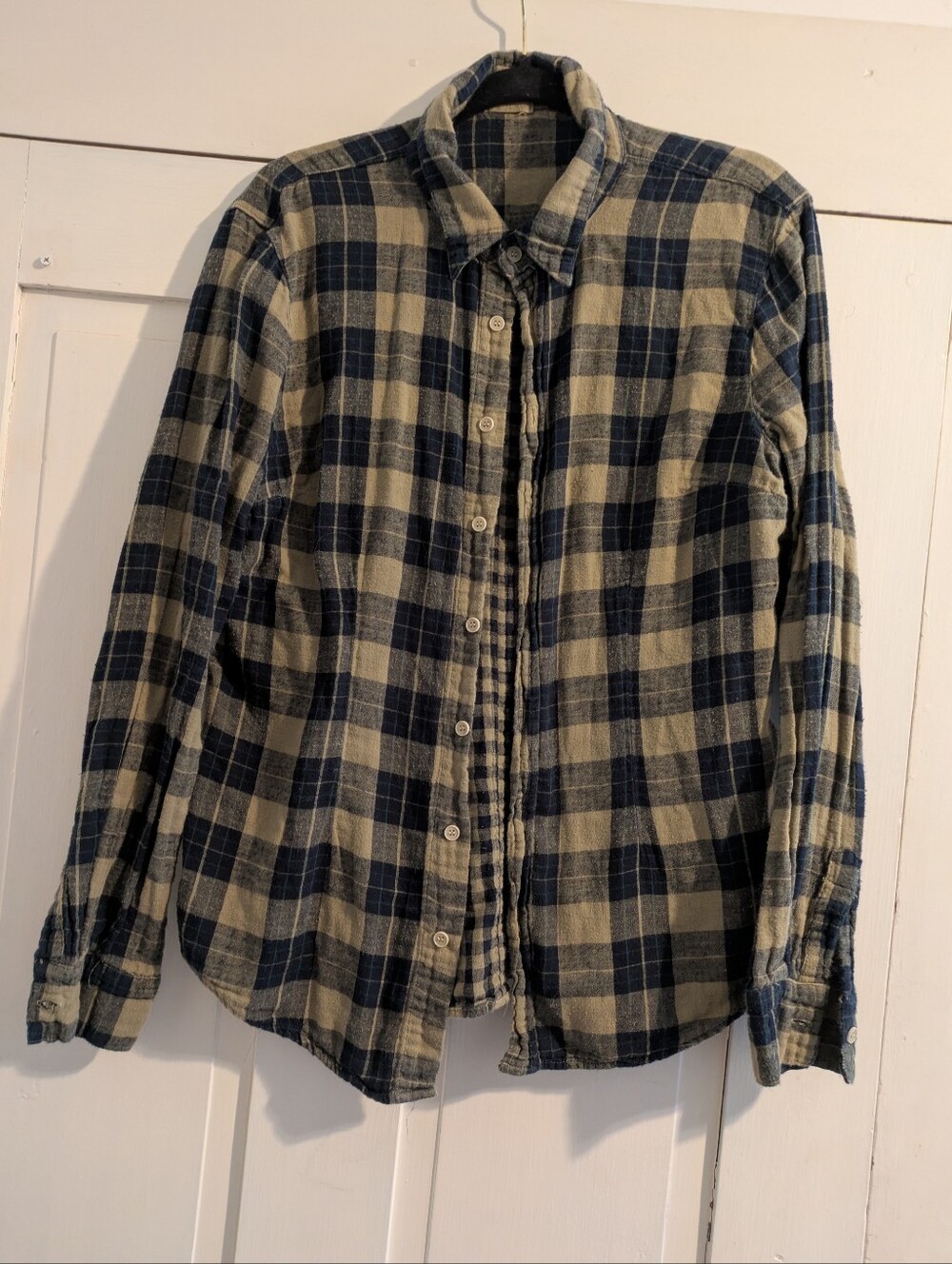 sHiRt Green & Black Plaid Flannel Shirt L